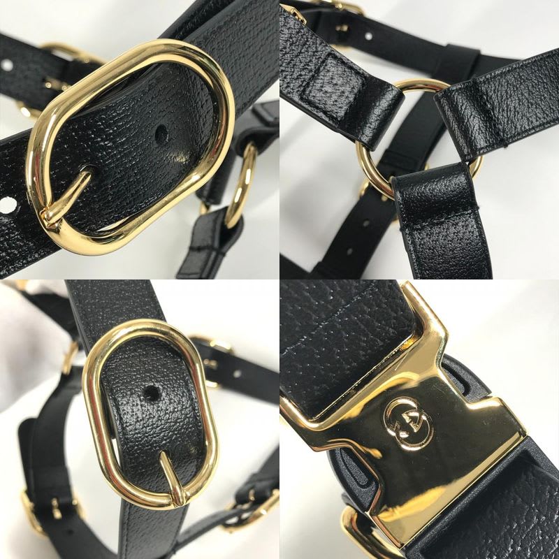 Gucci Miscellaneous Pet Harness Leather Black