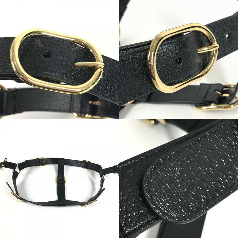 Gucci Miscellaneous Pet Harness Leather Black