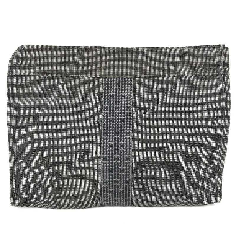 Hermes Pouch Herline Cotton Gray