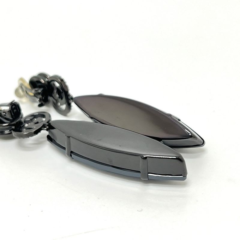 Gucci Earrings GG Crystal Bijou Metal Black