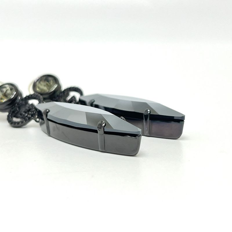 Gucci Earrings GG Crystal Bijou Metal Black