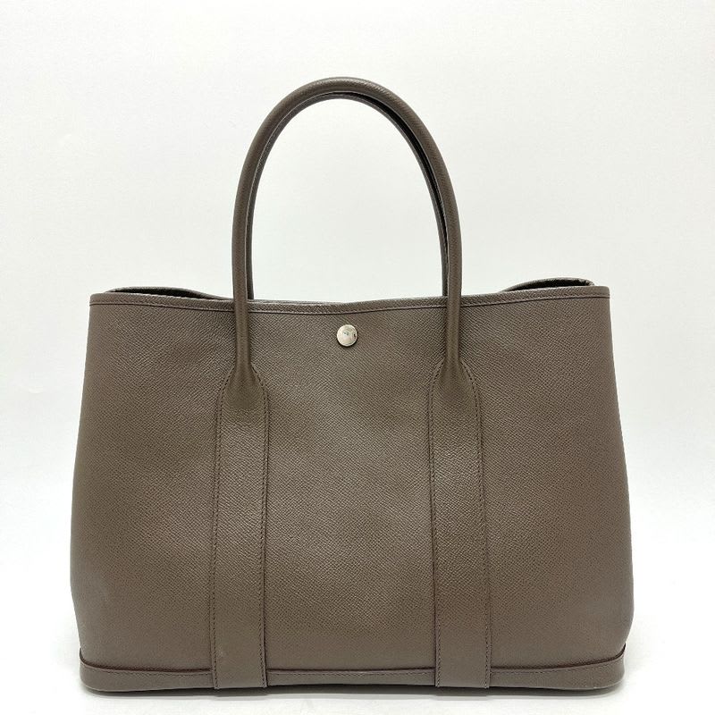 Hermes Tote Bag Garden Party 36 Vaux Epson Gris Etan Gray