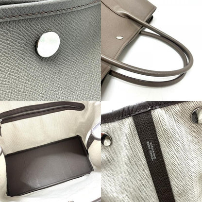 Hermes Tote Bag Garden Party 36 Vaux Epson Gris Etan Gray