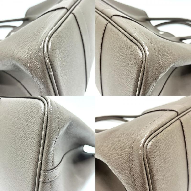 Hermes Tote Bag Garden Party 36 Vaux Epson Gris Etan Gray