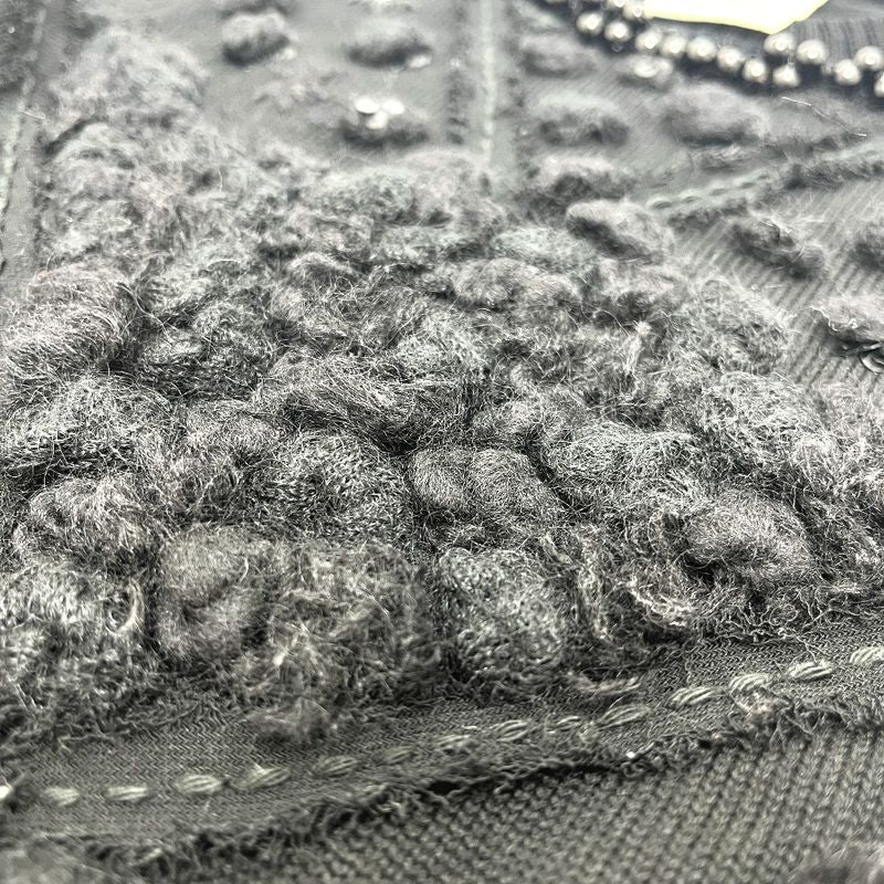 Chanel Dress Bijou Decoration P36973 Wool Black