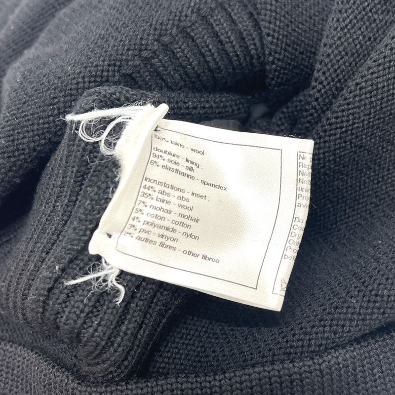 Chanel Dress Bijou Decoration P36973 Wool Black