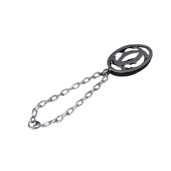 Cartier Key Holder 2 C Silver Metal Unisex