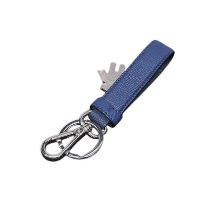 Prada Bag Charm Blue Saffiano Leather Unisex Robot