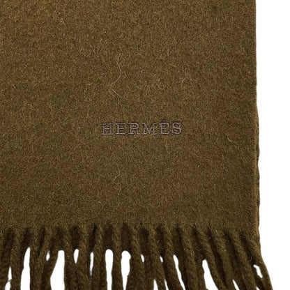 Hermes Muffler - Fringe Cashmere Logo Brown Hermes