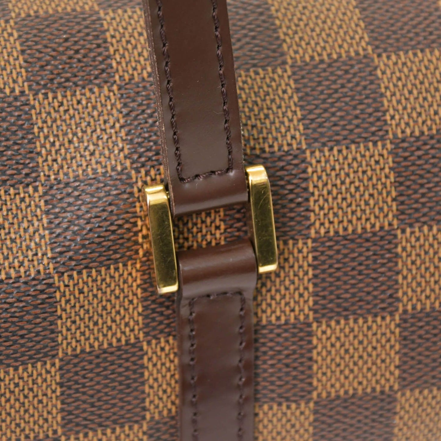 Louis Vuitton Handbag Drum Shape Tubular Damier Papillon 26 Brown Gold — view 6