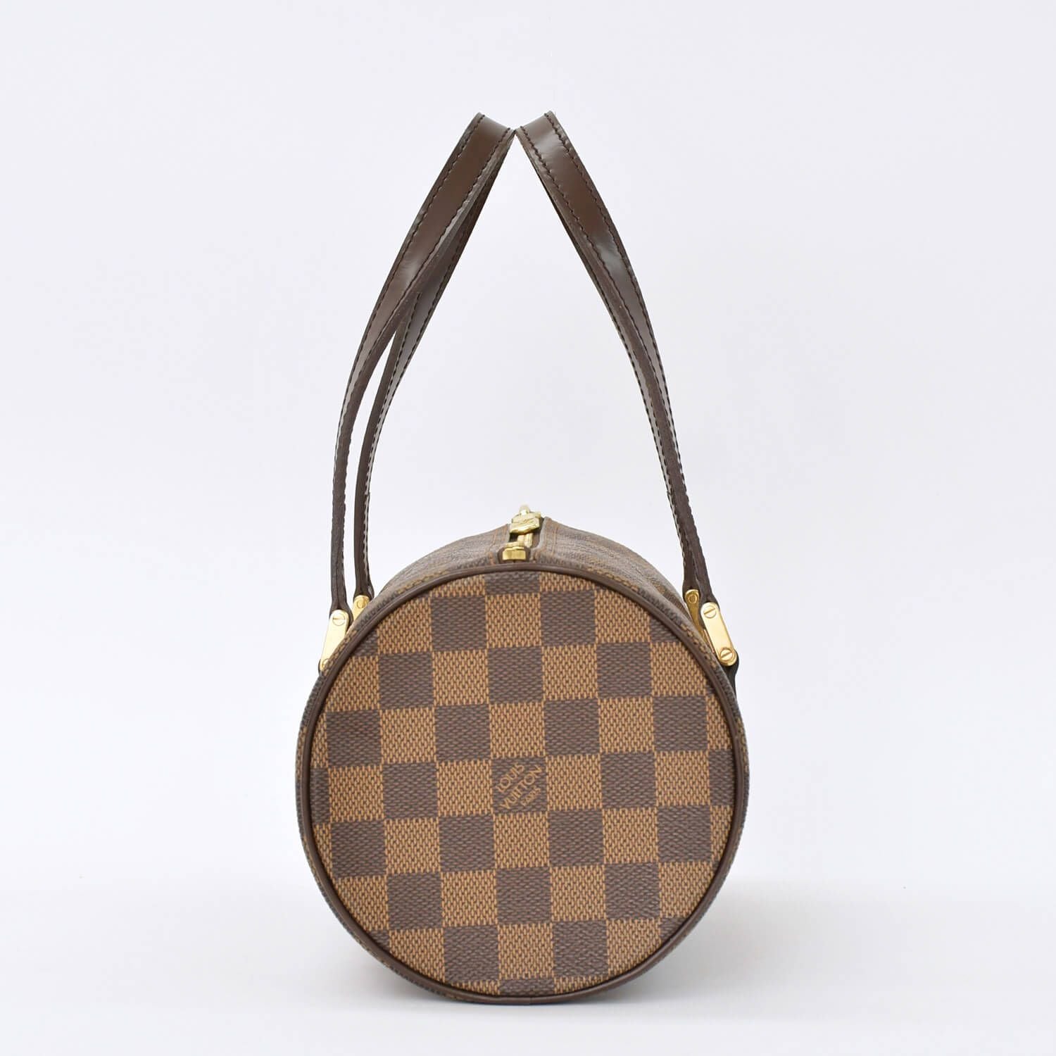 Louis Vuitton Handbag Drum Shape Tubular Damier Papillon 26 Brown Gold — view 2