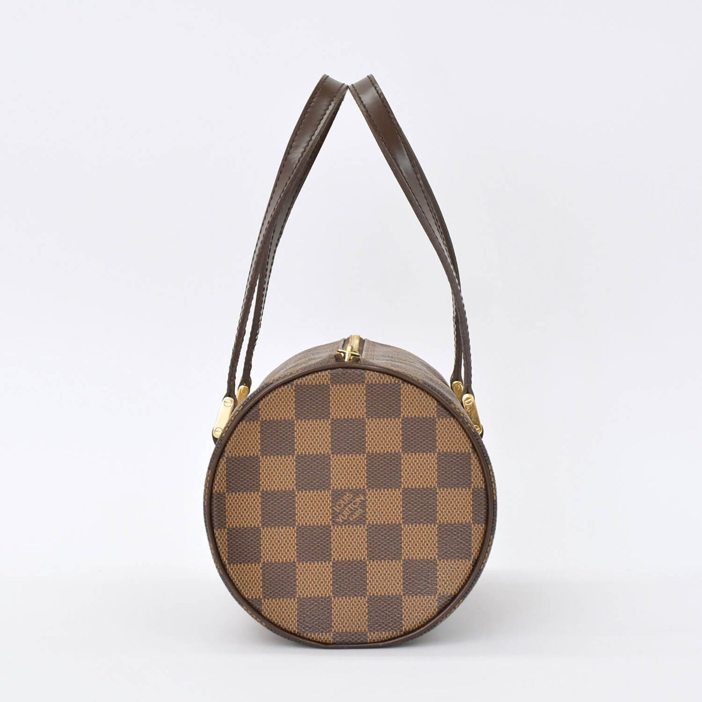 Louis Vuitton Handbag Drum Shape Tubular Damier Papillon 26 Brown Gold — view 4
