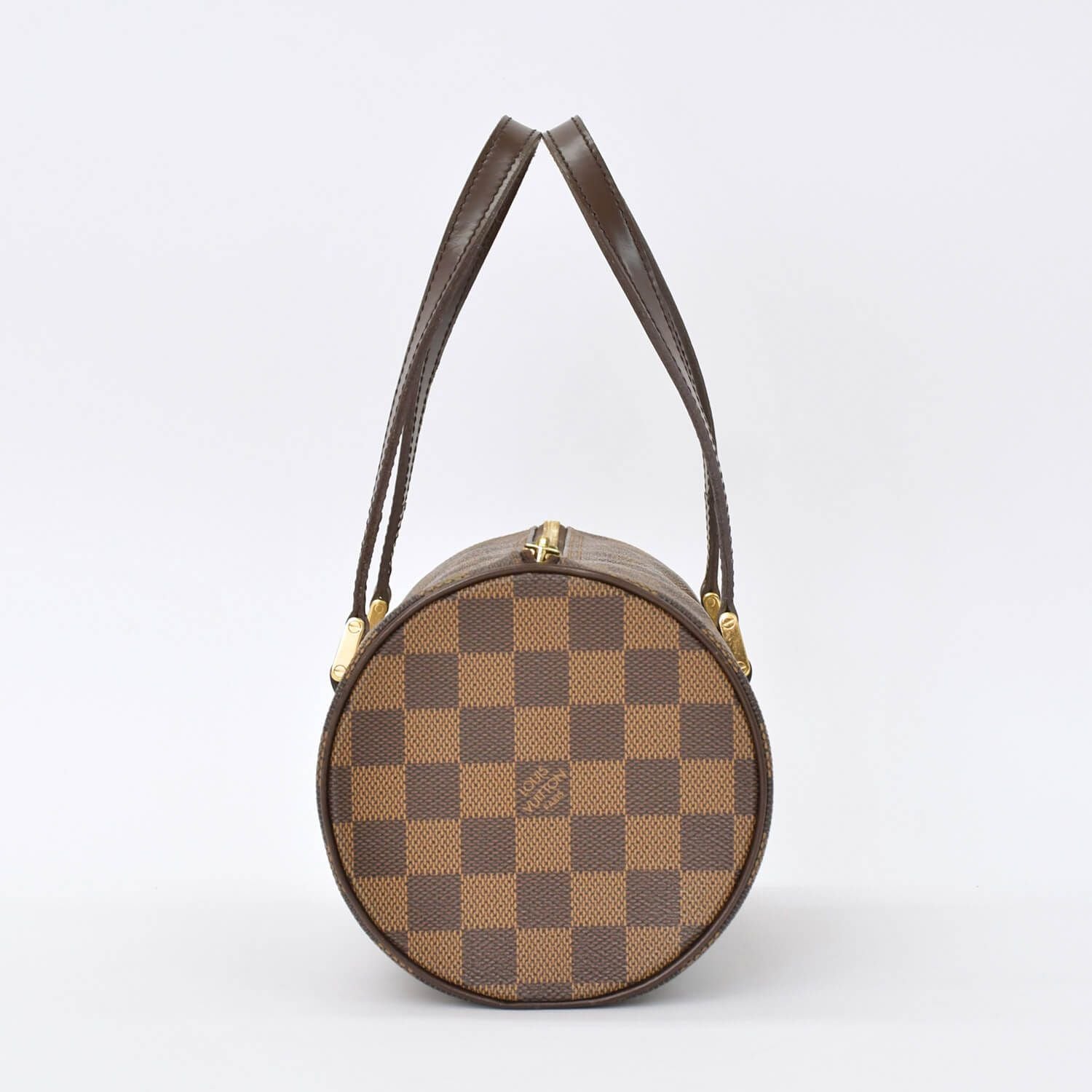 Louis Vuitton Handbag Drum Shape Tubular Damier Papillon 26 Brown Gold — view 4