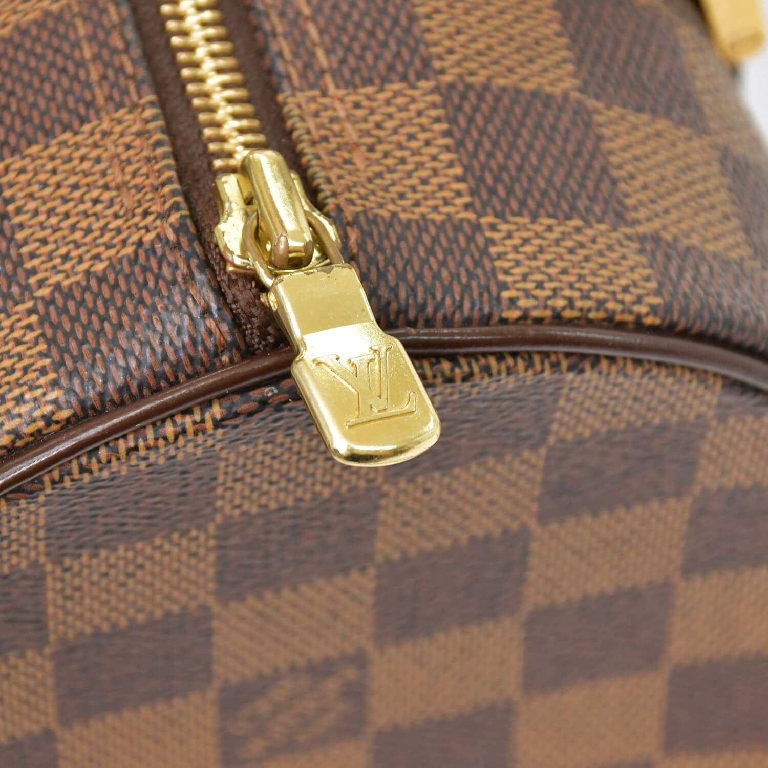 Louis Vuitton Handbag Drum Shape Tubular Damier Papillon 26 Brown Gold — view 5