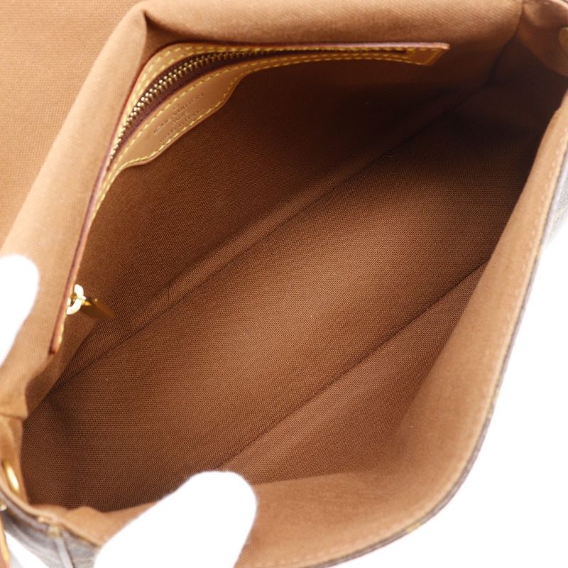 Louis Vuitton Mini Looping M51147 Monogram Canvas Brown Mi1002 Women's Shoulder