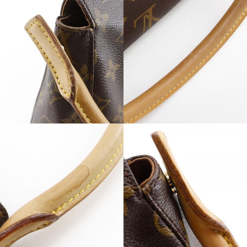 Louis Vuitton Mini Looping M51147 Monogram Canvas Brown Mi1002 Women's Shoulder