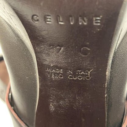 Celine Long Boots 37 C Women's - Dark Brown Leather
