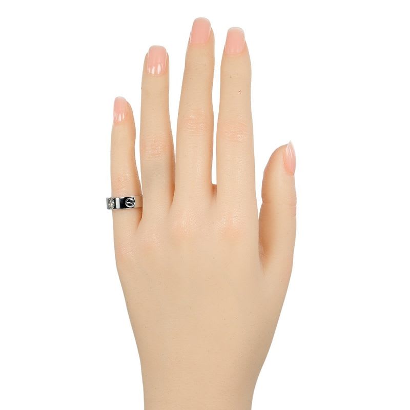 Cartier Love Classic Model Pt950 Platinum Diamond No 7 Women's 10.6 g Ring