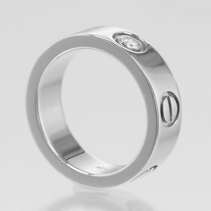 Cartier Love Classic Model Pt950 Platinum Diamond No 7 Women's 10.6 g Ring