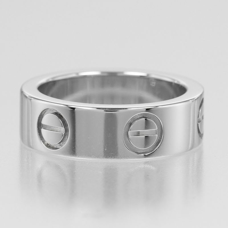 Cartier Love Classic Model Pt950 Platinum Diamond No 7 Women's 10.6 g Ring