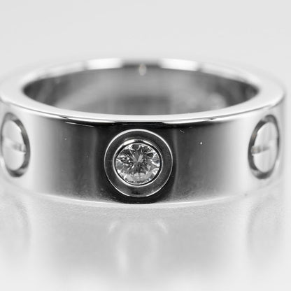 Cartier Love Classic Model Pt950 Platinum Diamond No 7 Women's 10.6 g Ring