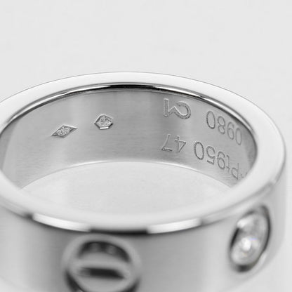 Cartier Love Classic Model Pt950 Platinum Diamond No 7 Women's 10.6 g Ring