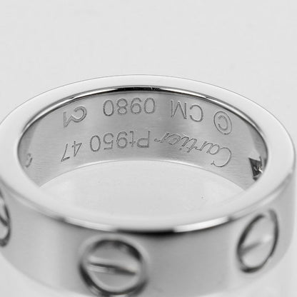 Cartier Love Classic Model Pt950 Platinum Diamond No 7 Women's 10.6 g Ring