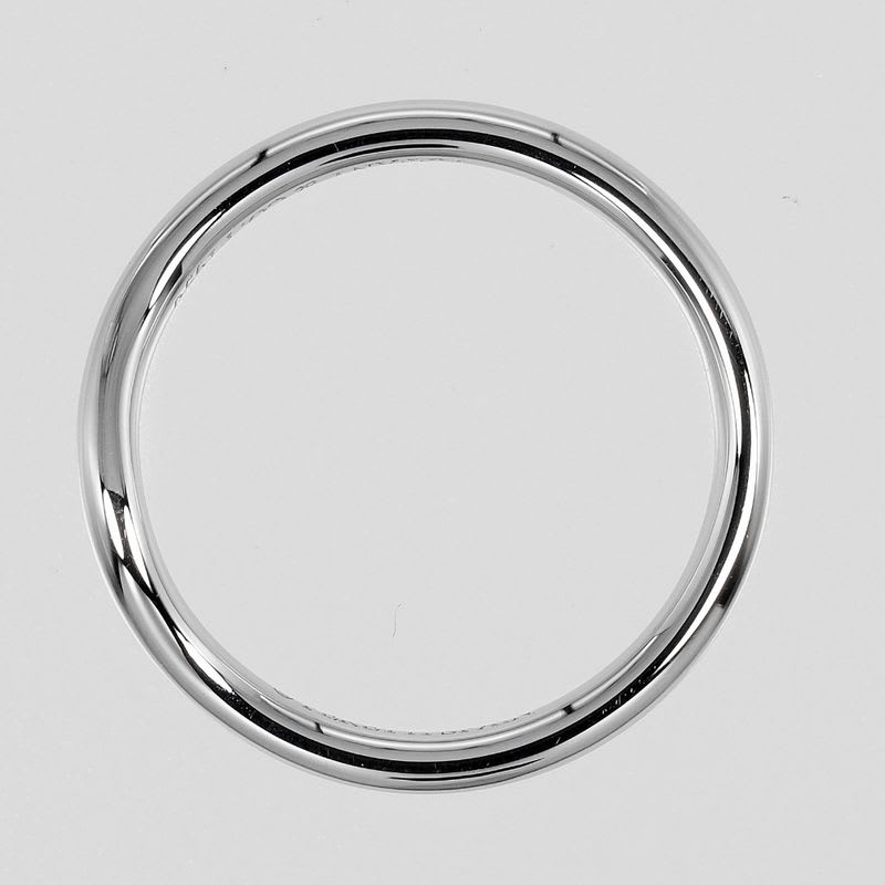 Tiffany & Co Curved Band Pt950 Platinum No 8 Women's 3.3 g Ring