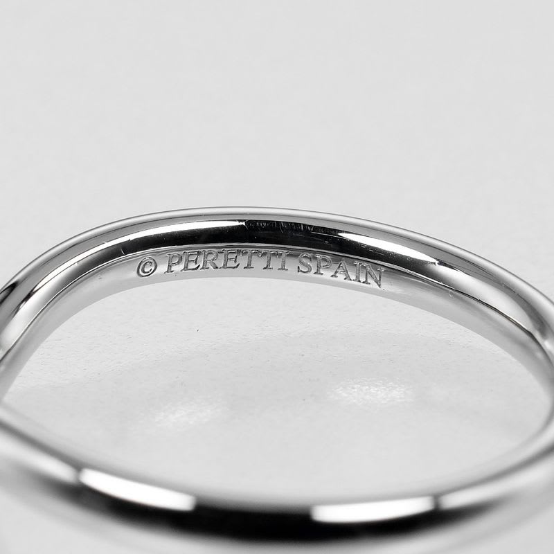 Tiffany & Co Curved Band Pt950 Platinum No 8 Women's 3.3 g Ring