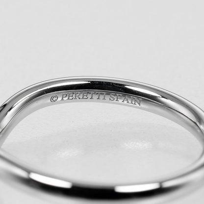 Tiffany & Co Curved Band Pt950 Platinum No 8 Women's 3.3 g Ring