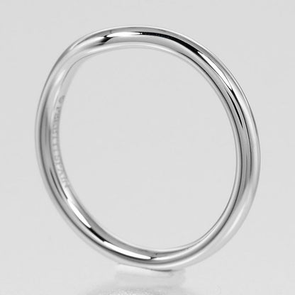 Tiffany & Co Curved Band Pt950 Platinum No 8 Women's 3.3 g Ring
