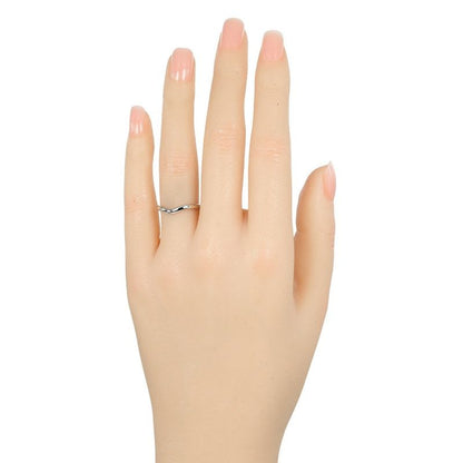 Tiffany & Co Curved Band Pt950 Platinum No 8 Women's 3.3 g Ring