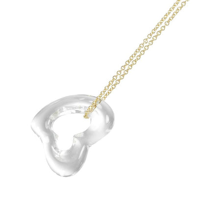 Tiffany & Co Open Heart 18K Yellow Gold Crystal Women's 4.28g