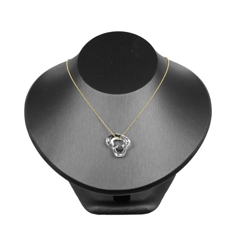 Tiffany & Co Open Heart 18K Yellow Gold Crystal Women's 4.28g