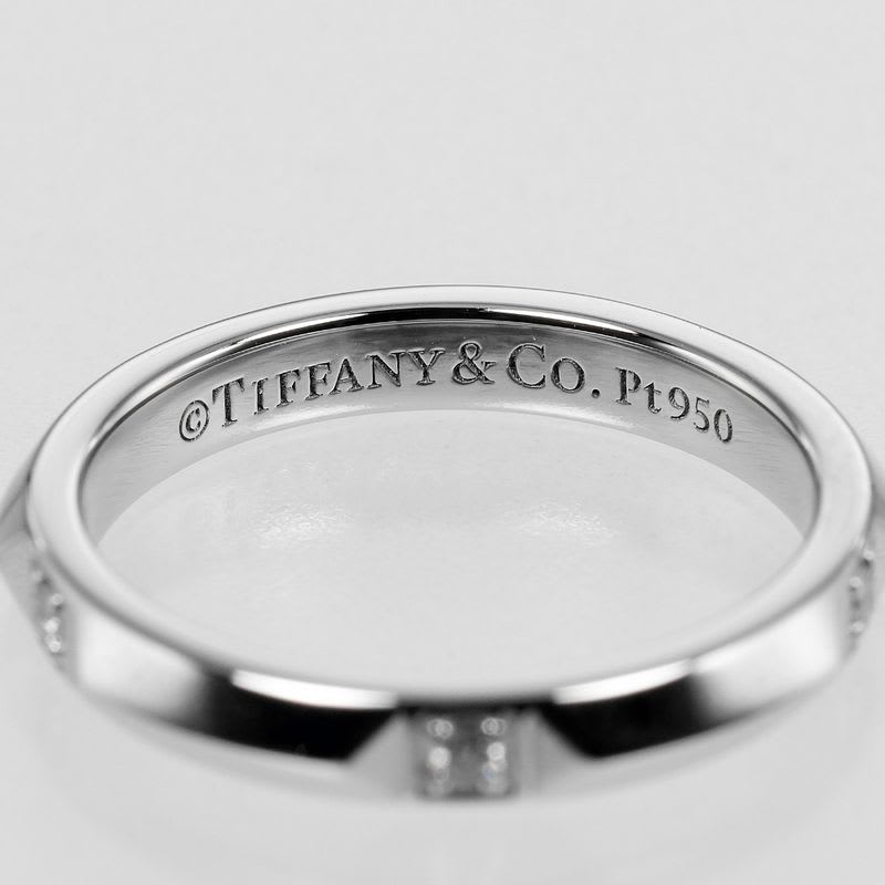 Tiffany & Co True Pt950 Platinum Diamond Size 7.5 Women's 4.4