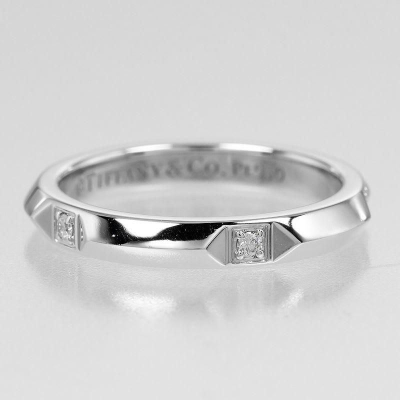 Tiffany & Co True Pt950 Platinum Diamond Size 7.5 Women's 4.4