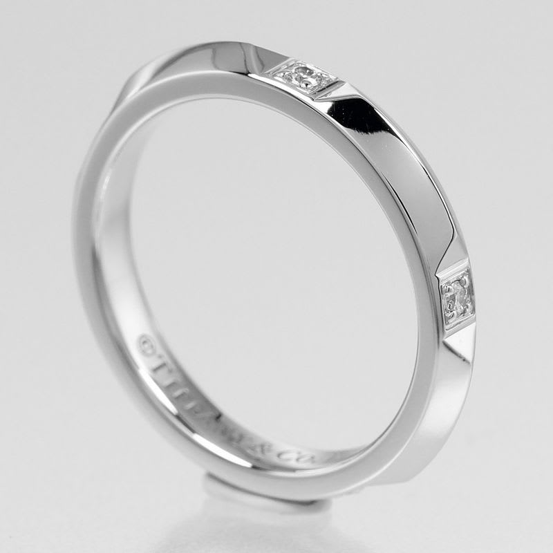 Tiffany & Co True Pt950 Platinum Diamond Size 7.5 Women's 4.4