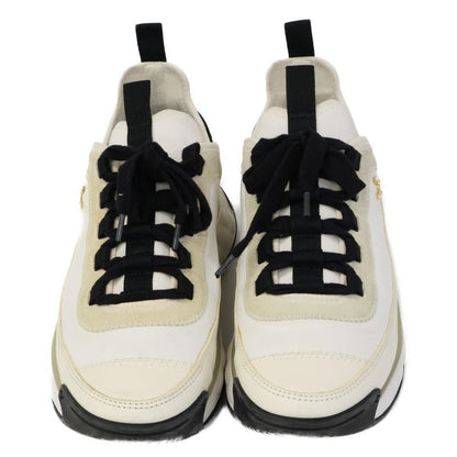 Chanel G35617 Velvet Calfskin Kakeru Fabric Coco Mark Low Cut Sneakers 38