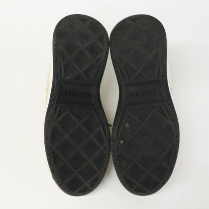 Chanel G35617 Velvet Calfskin Kakeru Fabric Coco Mark Low Cut Sneakers 38