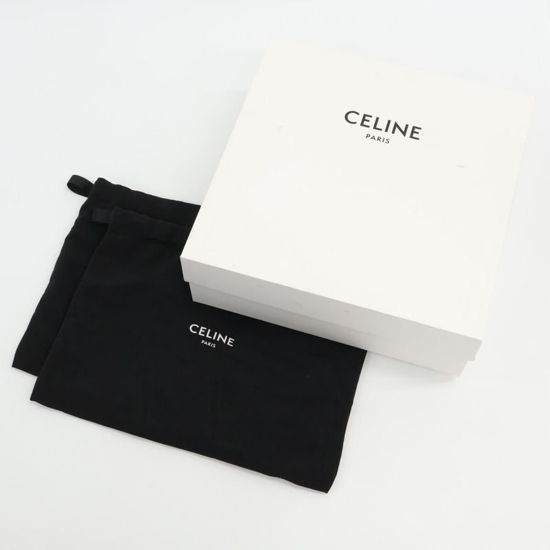 Celine Triomphe Hardware Claude Ankle Boots/chunky Heel Short Boots 38