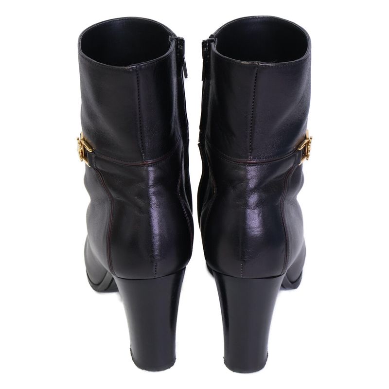 Celine Triomphe Hardware Claude Ankle Boots/chunky Heel Short Boots 38