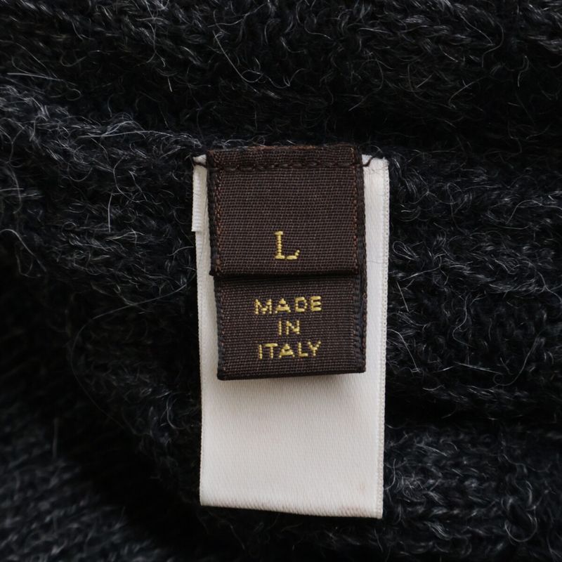 Louis Vuitton Wool Damier Pattern Long Sleeve Knit Sweater L