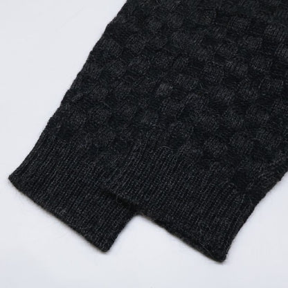 Louis Vuitton Wool Damier Pattern Long Sleeve Knit Sweater L