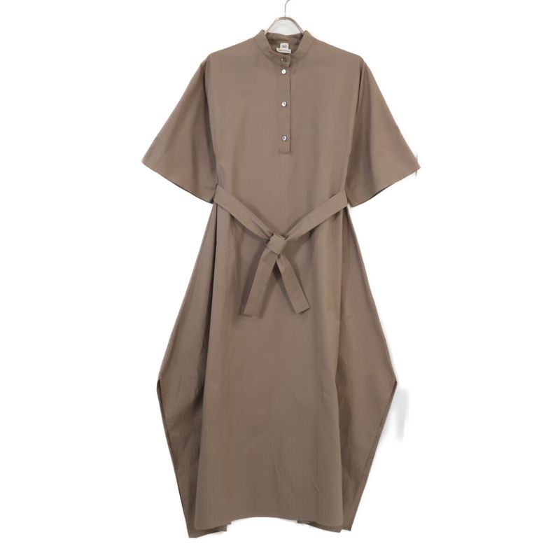 Hermes [24ss] 4h0502db Mosaique H Mosaic Jacquard Belted Country Dress 32