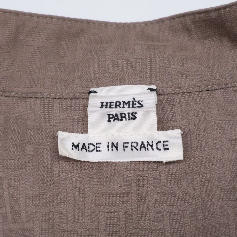 Hermes [24ss] 4h0502db Mosaique H Mosaic Jacquard Belted Country Dress 32