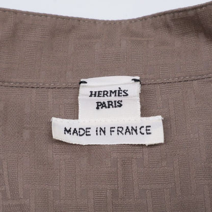 Hermes [24ss] 4h0502db Mosaique H Mosaic Jacquard Belted Country Dress 32