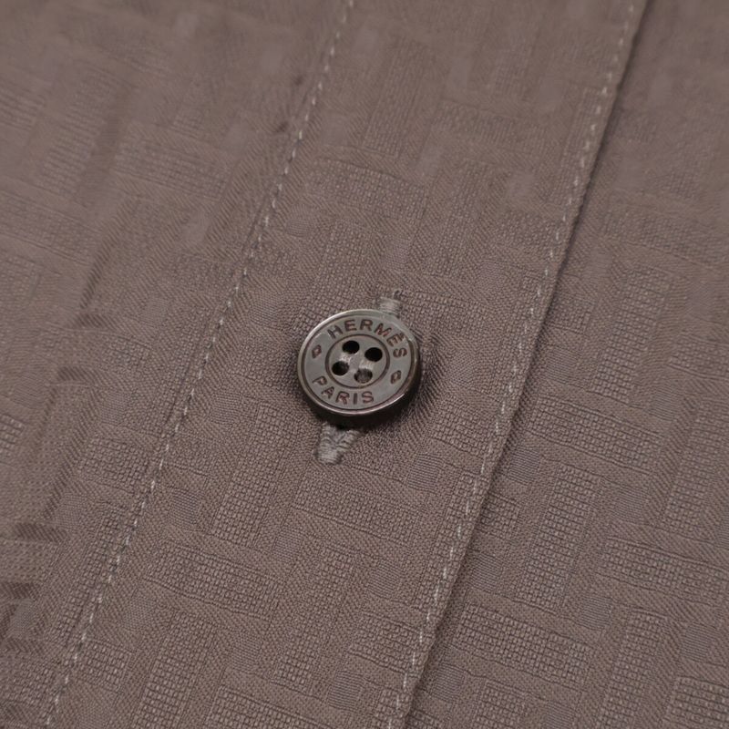 Hermes [24ss] 4h0502db Mosaique H Mosaic Jacquard Belted Country Dress 32