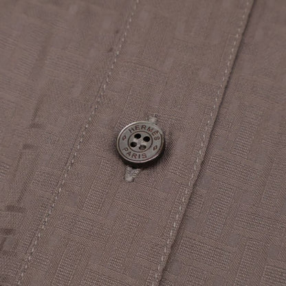 Hermes [24ss] 4h0502db Mosaique H Mosaic Jacquard Belted Country Dress 32