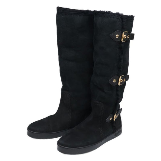 Louis Vuitton 3-belt Hardware Shearling Long Boots 36