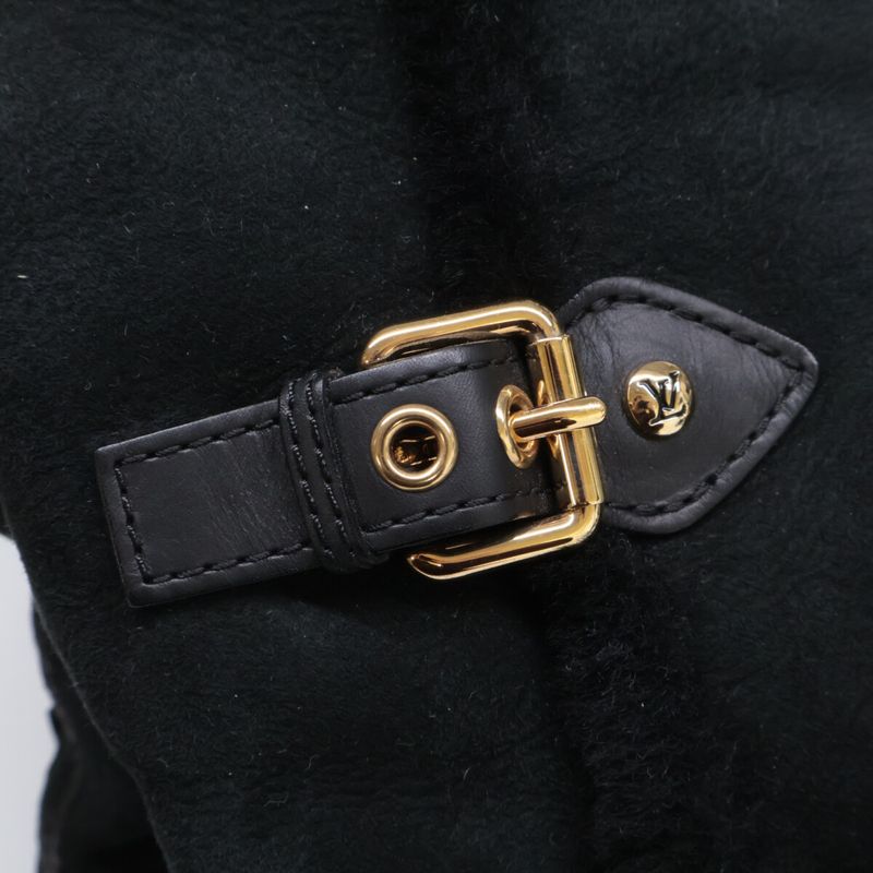 Louis Vuitton 3-belt Hardware Shearling Long Boots 36